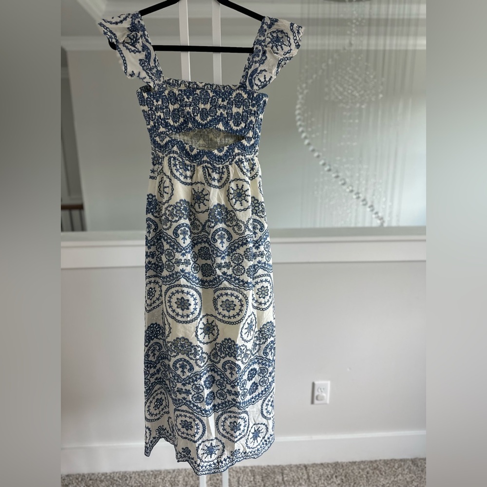 Commense Eyelet Embroidered Midi Dress - Picture 12 of 12